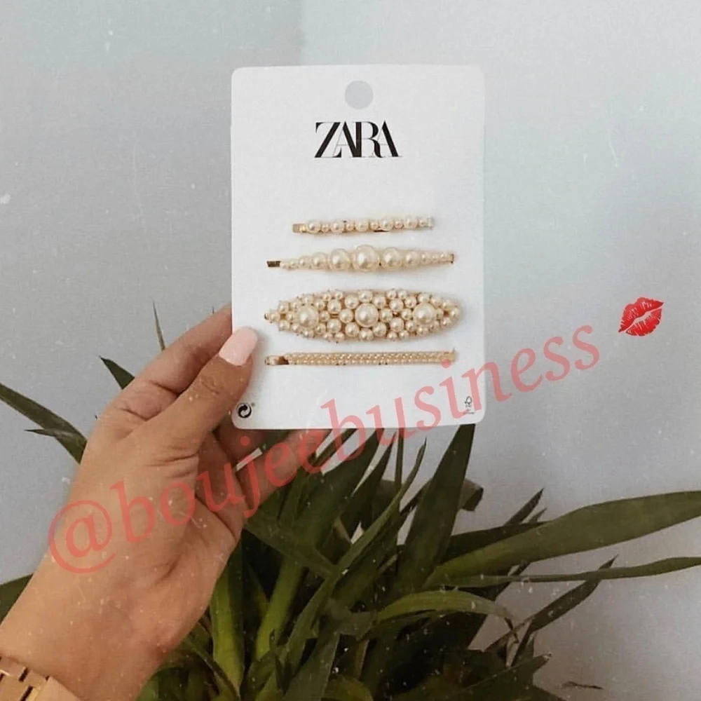 ZARA Pack of Faux Pearl Hair Clips